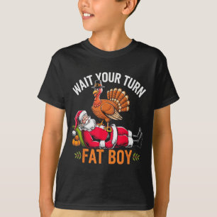 Funny Thanksgiving Christmas Turkey Vs Santa For M T-Shirt