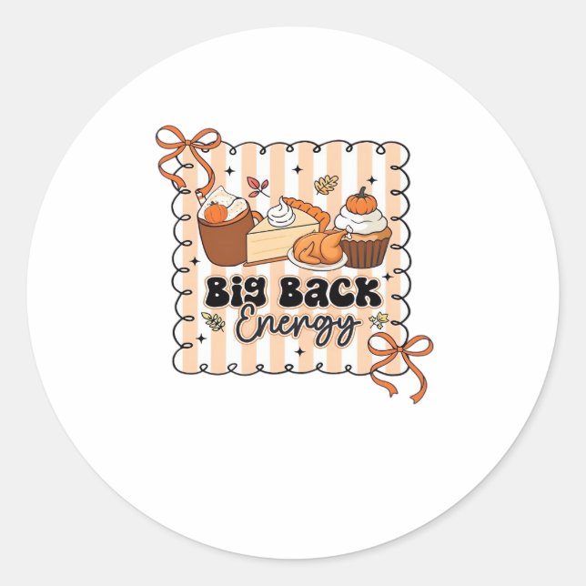 Funny Thanksgiving Classic T-Shirt.png Classic Round Sticker (Front)