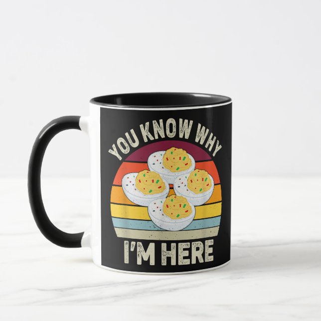 Funny Thanksgiving Deviled Eggs You Know Why I'm H Mug (Left)