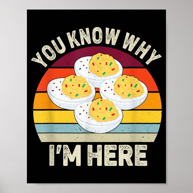 Funny Thanksgiving Deviled Eggs You Know Why I'm H Poster (Front)
