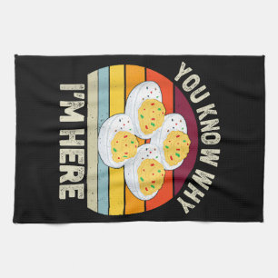 Funny Thanksgiving Deviled Eggs You Know Why I'm H Tea Towel