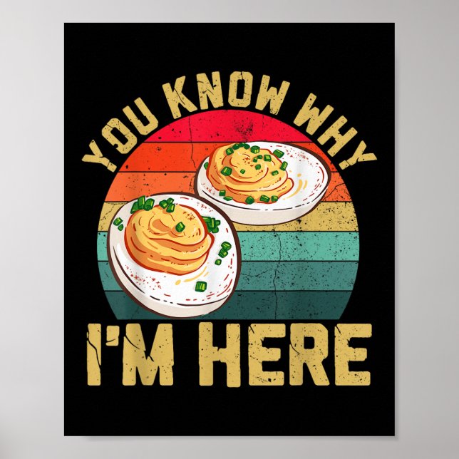 Funny Thanksgiving Deviled Eggs You Know Why Im He Poster (Front)