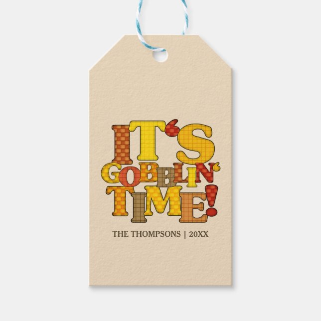 Funny Thanksgiving Dinner Gift Tags (Front)