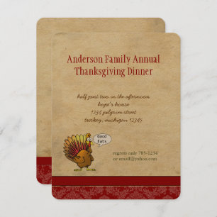 Funny Thanksgiving Dinner Invitation