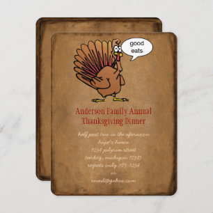 Funny Thanksgiving Dinner Invitation