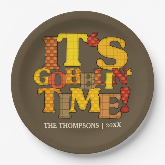 Funny Thanksgiving Dinner Paper Plate (Front)