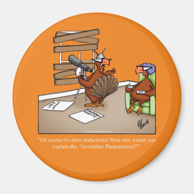Funny Thanksgiving Dinner Party Favour Magnet (Front)