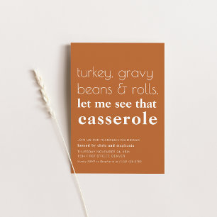 Funny Thanksgiving Dinner Party Invitation