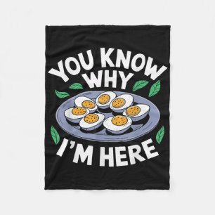 Funny Thanksgiving Dinner You Know Why Im Here Ret Fleece Blanket