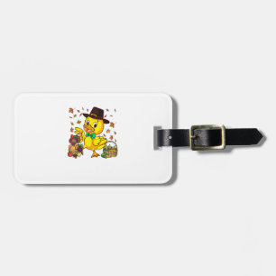 Funny Thanksgiving Duck Turkey Boys Girls Luggage Tag