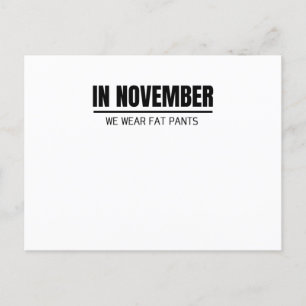 Funny Thanksgiving Family Matching Thanksgiving Postcard