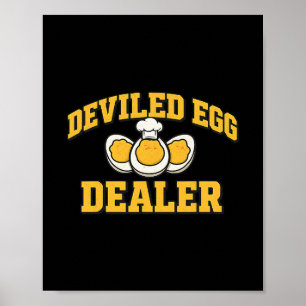 Funny Thanksgiving Fathers Day Retro Deviled Egg D Poster