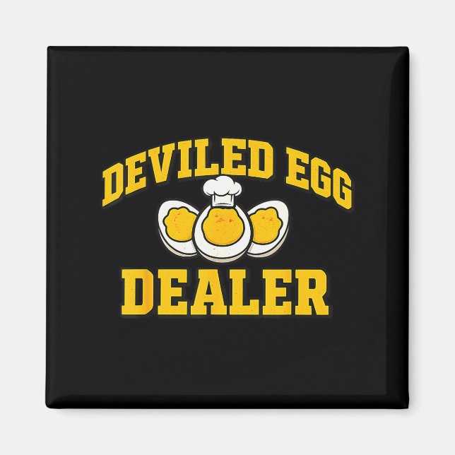 Funny Thanksgiving Fathers Day Retro Deviled Egg E Magnet (Front)