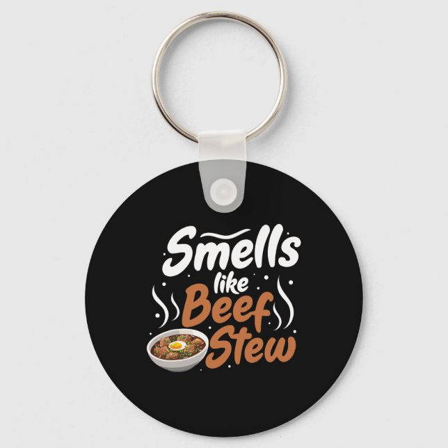 Funny Thanksgiving Food Fans Meme Beef Stew  Key Ring (Front)