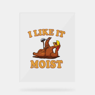 Funny Thanksgiving Foods Family Group Set I LIKE I Acrylic Sign
