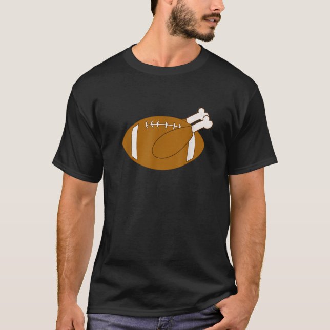 FUNNY THANKSGIVING FOOTBALL TURKEY  T-Shirt (Front)