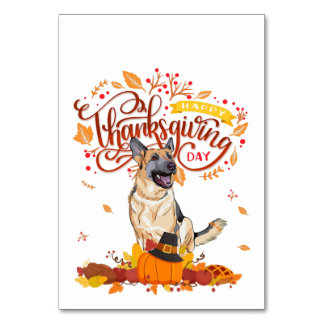 Funny Thanksgiving Gifts German Shepherd Dog Table Number