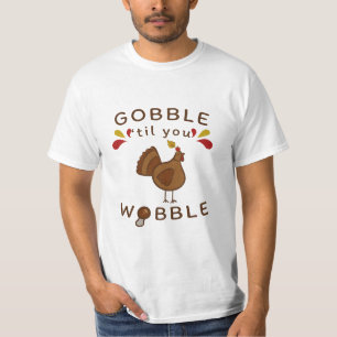 Funny Thanksgiving - GOBBLE TILL YOU WOBBLE VINTAG T-Shirt