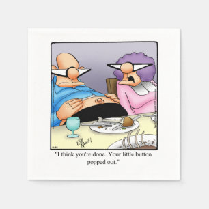 Funny Thanksgiving Humour Cocktail Napkins