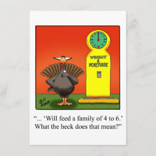 Funny Thanksgiving Humour Dinner Invitations