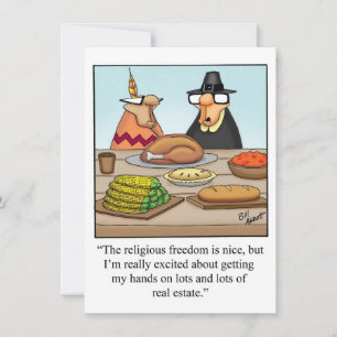 Funny Thanksgiving Humour Dinner Invitations