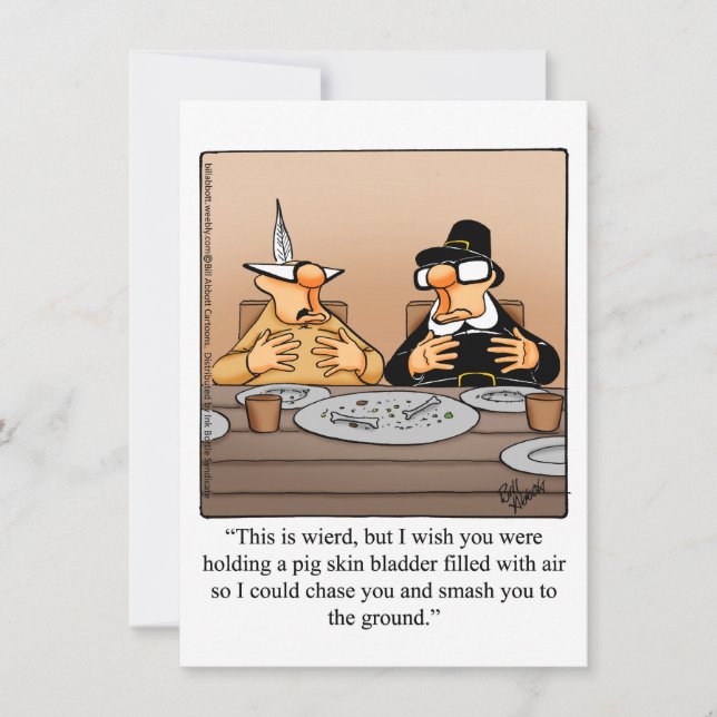 Funny Thanksgiving Humour Dinner Invitations (Front)