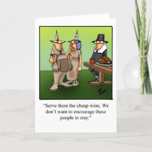 Funny Thanksgiving Humour Greeting Card