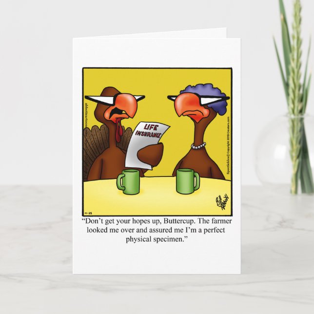 Funny Thanksgiving Humour Greeting Card (Front)
