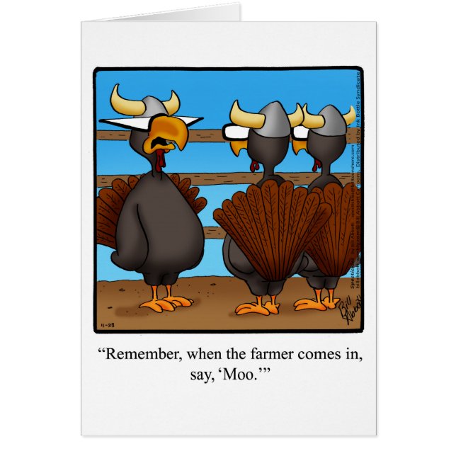 Funny Thanksgiving Humour Greeting Card Spectickle (Front)
