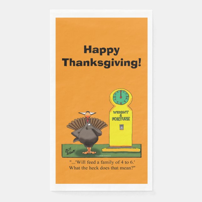 Funny Thanksgiving Humour Guest Towels Napkin (Front)