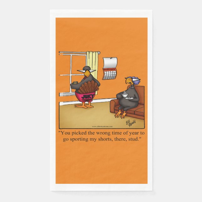 Funny Thanksgiving Humour Guest Towels Napkin (Front)