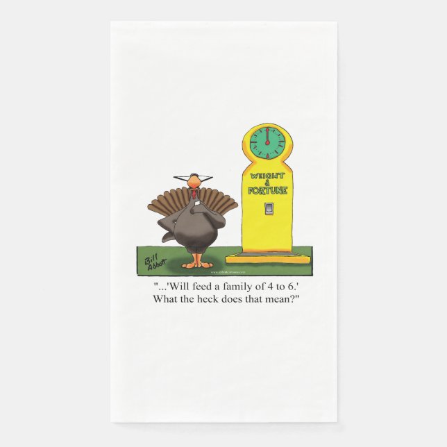 Funny Thanksgiving Humour Guest Towels Napkin (Front)