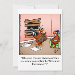 Funny Thanksgiving Humour Holiday Card
