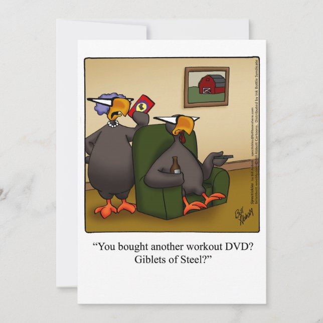 Funny Thanksgiving Humour Holiday Card (Front)