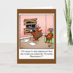 Funny Thanksgiving Humour Holiday Greeting Card