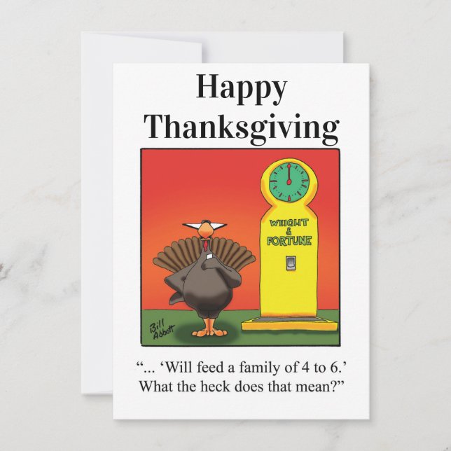 Funny Thanksgiving  Humour Invitations (Front)