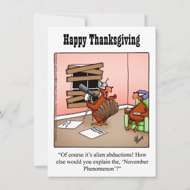 Funny Thanksgiving  Humour Invitations (Front)
