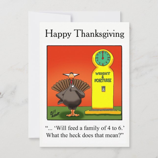 Funny Thanksgiving Humour  Invitations (Front)