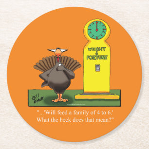 Funny Thanksgiving Humour Paper Coasters