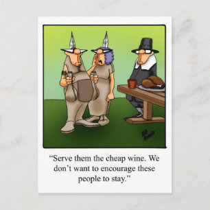 Funny Thanksgiving Humour Postcard