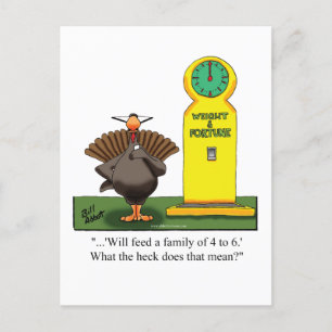 Funny Thanksgiving Humour Postcard