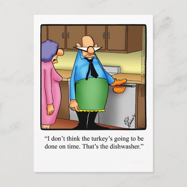 Funny Thanksgiving Humour Postcard (Front)