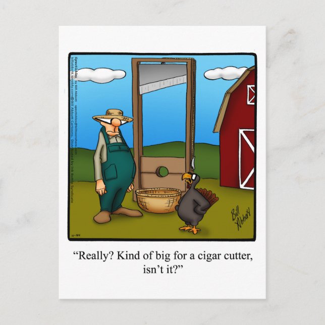 Funny Thanksgiving Humour Postcard (Front)
