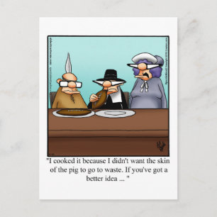 Funny Thanksgiving Humour Postcard "Spectickles"