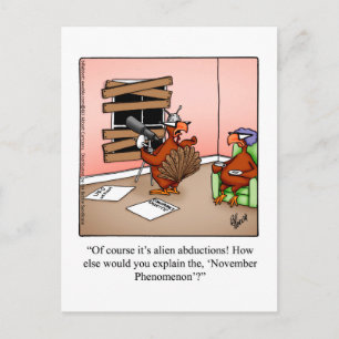 Funny Thanksgiving "November Phenomenon" Postcard