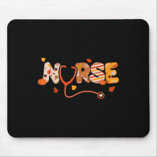 Funny Thanksgiving Nurse Turkey Day Fall Love Rn E Mouse Pad
