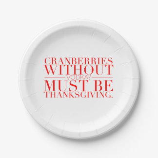 Funny Thanksgiving Paper Plates