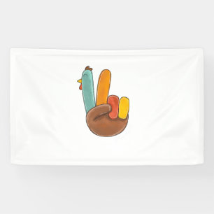 Funny Thanksgiving Peace Sign Turkey Thankful For