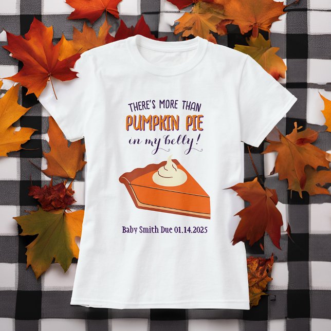 Funny Thanksgiving Pregnancy Announcement T-Shirt (Creator Uploaded)