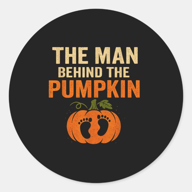 Funny Thanksgiving Pregnancy Reveal Costume For Da Classic Round Sticker (Front)